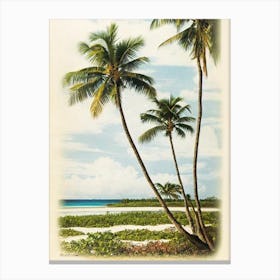 Bantayan Island Beach 2 Philippines Vintage Canvas Print