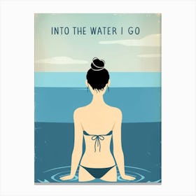 Into The Water I Go Canvas Print