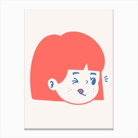 Winking Face Canvas Print