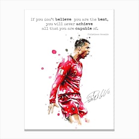 Cristiano Ronaldo Soccer Canvas Print