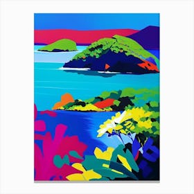 Galapagos Islands Ecuador Colourful Painting Tropical Destination Canvas Print