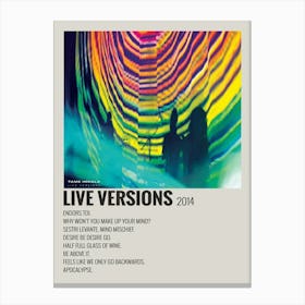 Tame Impala Live Versions 2014 Poster 1 Canvas Print