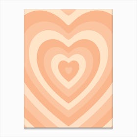 Peach Heartbeat Canvas Print