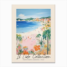 Porto Cervo, Sardinia   Italy Il Lido Collection Beach Club Poster 1 Canvas Print
