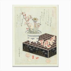 A Comparison Of Genroku Poems And Shells, Katsushika Hokusai 11 Canvas Print