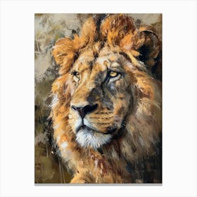 Barbary Lion Portrait Close Up 6 Canvas Print