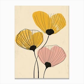 Edmonton Flower Market Boho Minimalist Style 1 Canvas Print