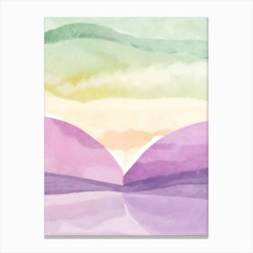 Watercolor Of Mountains 6 Canvas Print