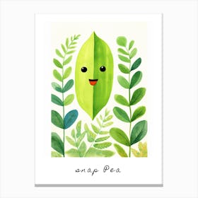 Friendly Kids Snap Pea Poster Canvas Print