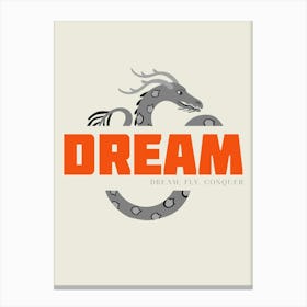 Dream Chinese Dragon Art Print Canvas Print