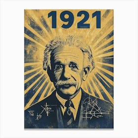 Aihrgdesign A Vintage Poster Celebrating Albert Einsteins Nob B2c91f84 C7e8 431b Ab4f 538ae11ac281 1 Canvas Print