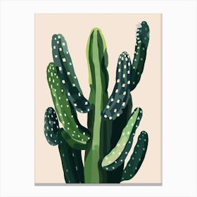 Devils Tongue Cactus Minimalist Abstract 3 Canvas Print