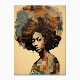 Afro Collage Portrait 16 Canvas Print