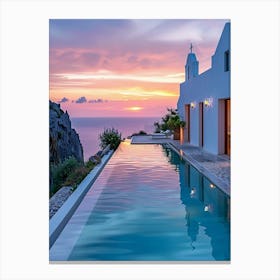 Sunset At The Villa Canvas Print