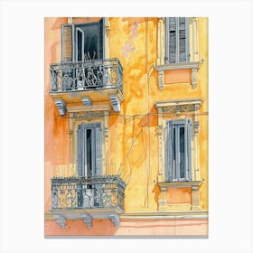 Genoa Europe Travel Architecture 4 Canvas Print