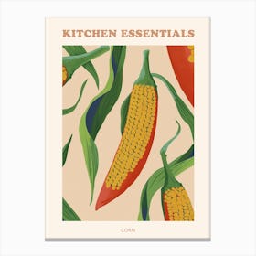 Abstract Corn Pattern Illustration 1 Poster 2 Canvas Print