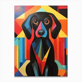 Dog Abstract Pop Art 7 Canvas Print