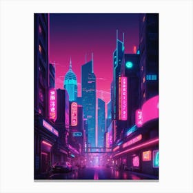 Neon City 1 Canvas Print