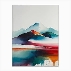 Abstract Mountain Painting Canvas Print