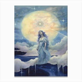 Aphrodite Blue Dream Painting 2 Canvas Print
