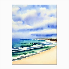 Collaroy Beach 4, Australia Watercolour Canvas Print