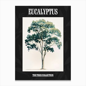 Eucalyptus Tree Pixel Illustration 4 Poster Canvas Print