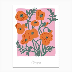 Poppies Floral Canvas Print