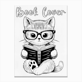 Book Lover Cat Canvas Print