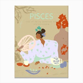 Pisces Zodiac Sign Canvas Print