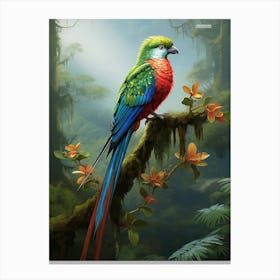 Vivid Canopy: Resplendent Quetzal Wall Print Canvas Print