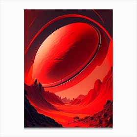Red Giant Comic Space Space Canvas Print