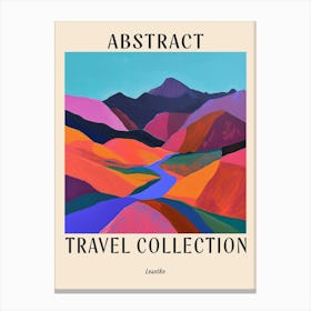 Abstract Travel Collection Poster Lesotho 4 Canvas Print