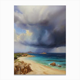 Storm Clouds Over The Beach Canvas Print