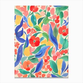 Watercolor Of Flowers Canvas Print