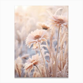 Frosty Botanical Gerbera Daisy 2 Canvas Print