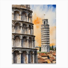 Leaning Tower Pisa Canvas Print