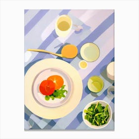 Arugula 2 Tablescape vegetable Canvas Print