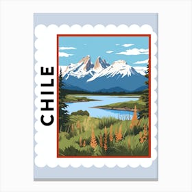 Chile 4 Travel Stamp Poster Canvas Print