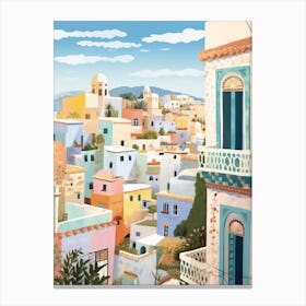 Tangier Morocco 1 Illustration Canvas Print