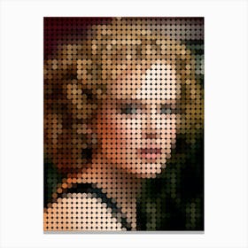 Nicole Kidman In Style Dots Canvas Print