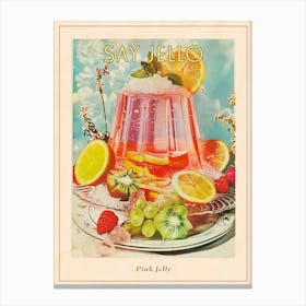 Pink Jelly Retro Collage 1 Poster Canvas Print
