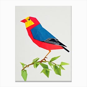 American Goldfinch Origami Bird Canvas Print