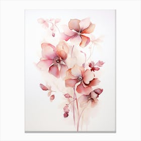 Poppy Reverie: Enchanting Floral Print 1 Canvas Print