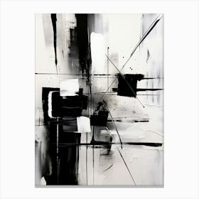 Resistance Abstract Black And White 5 Canvas Print