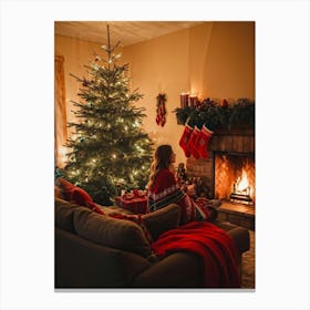 Christmas In The Living Room 56 Canvas Print