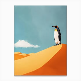 Penguin In The Desert 1 Canvas Print