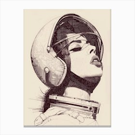 Woman In Space 4 Canvas Print