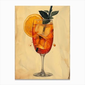 Aperol Spritz Art Print 360 Canvas Print