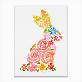 Easter Bunny Watercolor Artwork Canvas Print