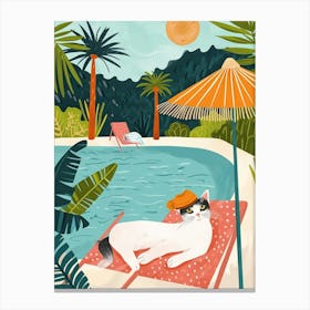 Balinese Cat Storybook Illustration 3 Canvas Print